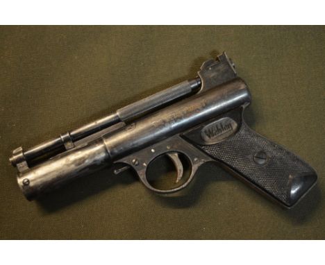 A vintage Webley Mark 1 .22 over lever action air pistol in working order. 