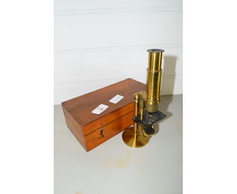 BRASS TELESCOPE IN WOODEN BOX