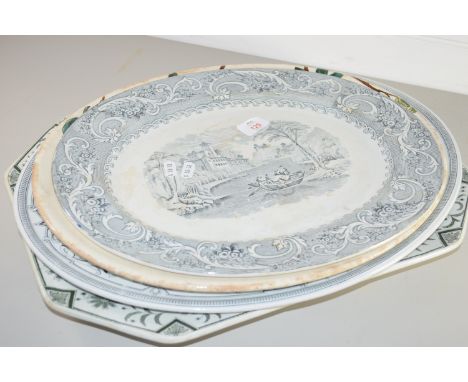 CERAMIC SERVING DISHES, LATE 19TH CENTURY (4)