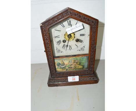 SMALL WOODEN MANTEL CLOCK
