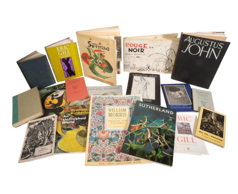 A SMALL QUANTITY OF 20TH CENTURY ART BOOKS AND PAMPHLETS mostly relating to Eric Gill, Graham Sutherland and Augustus John, a