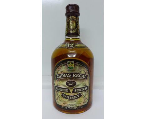 A bottle of Chivas Regal blended Scotch Whisky