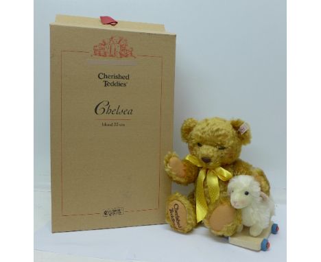 A Steiff Cherished Teddies bear, Chelsea, blond 33cm, boxed