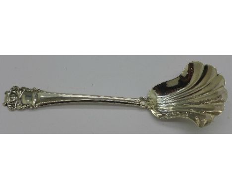 A Victorian silver caddy spoon, Birmingham 1856