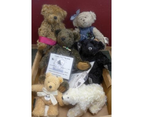 Three Moonbears Teddies, and three others including Deans and Steiff
