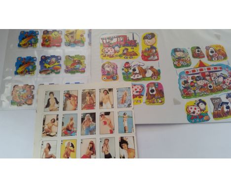 TRADE, selection, inc. plastic miniature figures &amp; stickers for Bob The Builder; packet issues, Sainsburys Coins, Lyons M