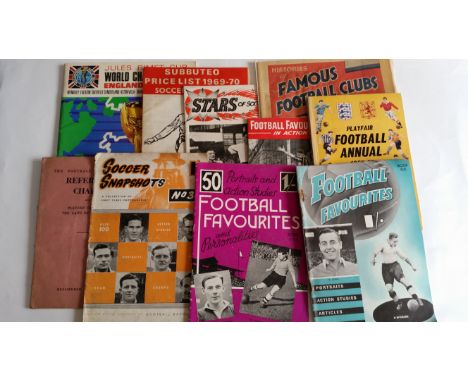FOOTBALL, booklets, 1930s onwards, inc. 1969 Subbuteo price list, 1966 World Cup brochure, Topical Times, The Victor, Footbal
