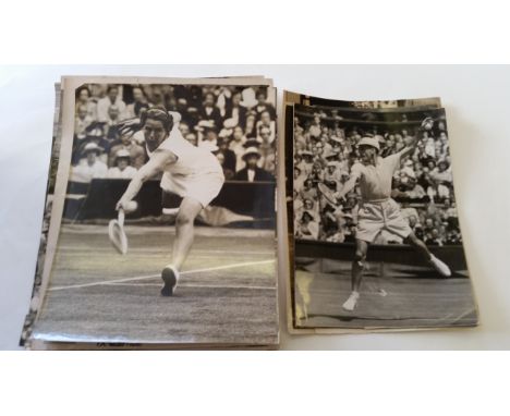 TENNIS, selection of press photos, 1930s-40s, 8 x 10 and smaller, inc. Fannin (SA), Brown (Aus), Drobny (Czech), Miss M Osbor