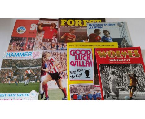 FOOTBALL, Swansea Town home (27) &amp; away programmes, 1981/2 first season in top division, inc. League, FA Cup, League Cup,