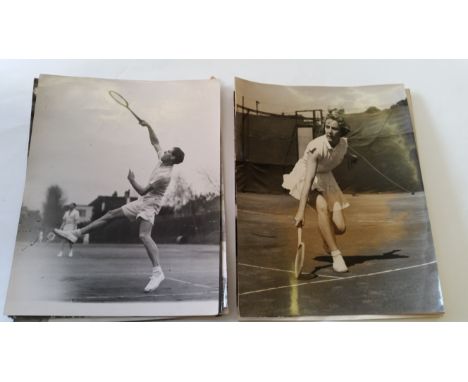 TENNIS, selection of press photos, 1950s, 8 x 10 and smaller, inc. Pat Hird, Maria Weiss, Mottram, Althea Gibson, Shirley Fry