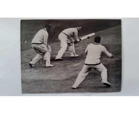 CRICKET, press photos, 1953, England v Australia, inc. Hutton, Harvey, Simpson &amp; Hassett, agency stamp to back (3) &amp; 
