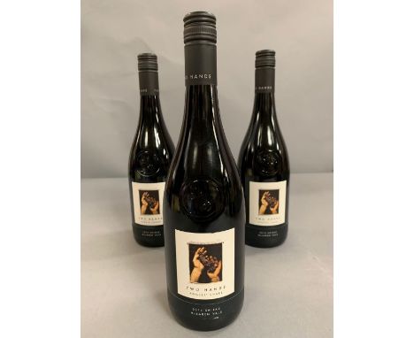 Three bottles of 2014 Two Hands Angel's Share Shiraz