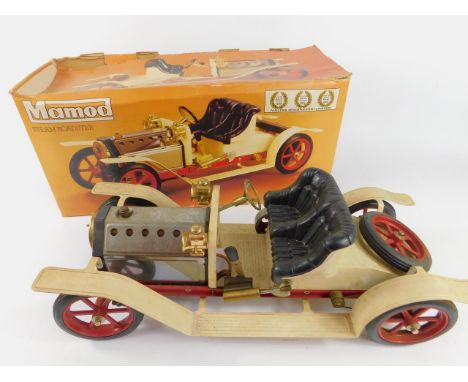 A Mamod Steam Roadster vintage motor car, circa 1970's, Malins (Engineers) Ltd, boxed, 39cm long.