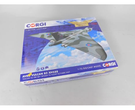 A Corgi Aviation Archive die cast model of an Avro Vulcan B2 XH558, 'Vulcan To The Sky' Return to Flight October 2007, scale 