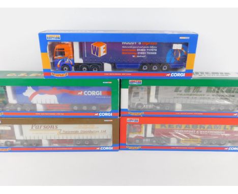 Corgi die cast models of heavy haulage lorries, scale 1:50, limited edition, boxed; CC13420, CC13709, CC13906, CC13221 and CC