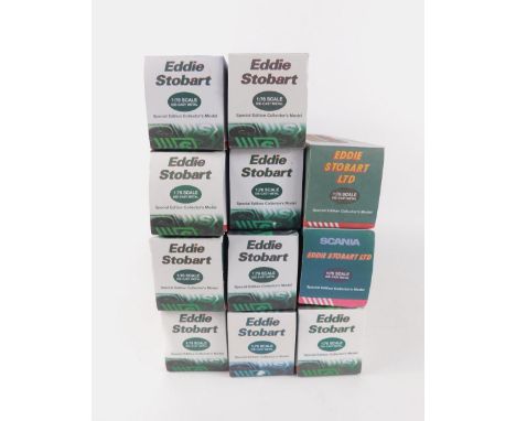 Atlas Editions die cast models of Eddie Stobart lorries, trucks and other vehicles, scale 1:76, special edition, boxed, (11).