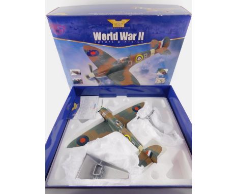 A Corgi Aviation Archive die cast model of a Supermarine Spitfire MKIIA, - P7966 D-B O/C Tangmere, Wing Commander Douglas Bad