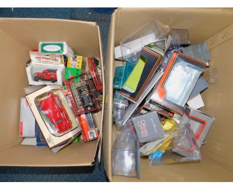 Saico Vanguards and other die cast models of vintage postal vans, boxed, Meccano motor and sundries, (qty).