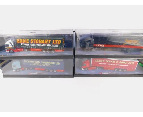 Four Corgi die cast models of Modern Trucks, A New Era of Road Transport, scale 1:50, boxed, comprising ERF EC Box Trailer, L