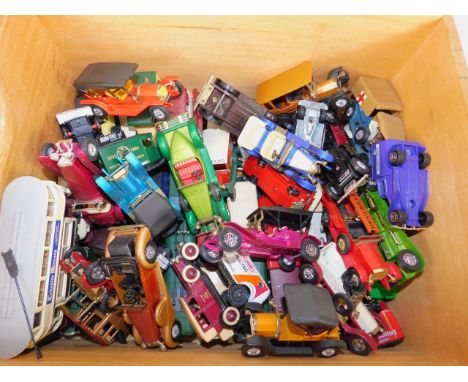 Corgi Lesney and other die cast vintage cars, trucks and a tram, (qty).