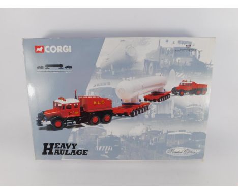 Two Corgi Heavy Haulage die cast model of a Scammell Contractor, comprising Nicolas Trailers and Slug Catcher Load, scale 1:5