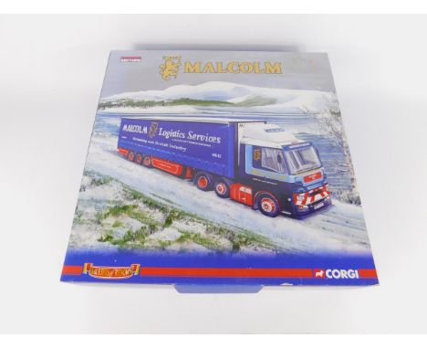 A Corgi die cast model of a MAN TGA XL Volvo FH Globetrotter, Volvo FM Globetrotter, Curtainside Trailer - limited edition Ch