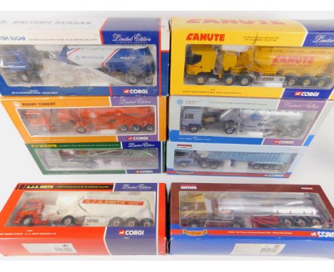 Corgi die cast models of heavy haulage lorries, scale 1:50, limited edition, boxed; CC12008, 74901, CC113903, 74902, CC12921,