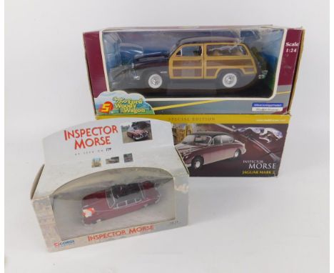 A Model Icons die cast model of an Inspector Morse Jaguar Mark 2, scale 1:18, special edition, Ford Motor Company model of a 