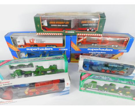 Corgi die cast Superhaulers, scale 1:50, boxed, comprising 59516, TY86906, TY87002, 65804 and TY87009, together with two Siku