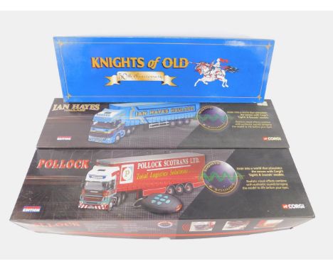 A Corgi die cast Knights of Old 50th Anniversary models, of a Scania Topline Curtainside, scale 1:50, limited edition, CC1291