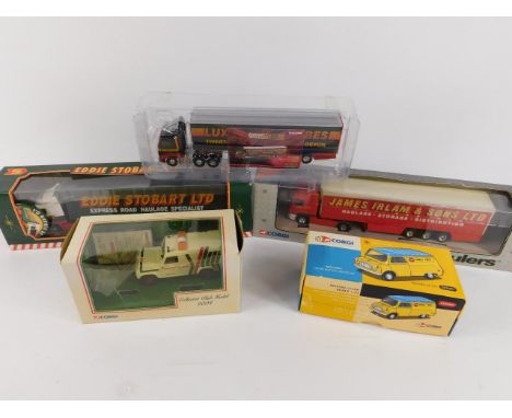 Corgi die cast Superhauler models, scale 1:50 and 1:76, vintage vans and other die cast vehicles, (qty).