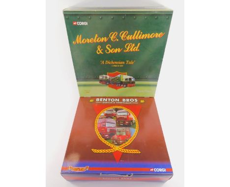 A Corgi die cast Moretown C Cullimore & Son Ltd two piece set, 'A Dickensian Tale', scale 1:50, limited edition, CC99154, and