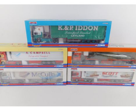 Corgi die cast models of heavy haulage lorries, scale 1:50, limited edition, boxed; CC1912, CC12920, CC13422, CC13413 and CC1