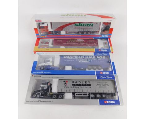 Corgi die cast models of heavy haulage lorries, scale 1:50, limited edition, boxed; CC13421, CC13404, CC12812 and CC12811, (4