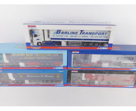 Corgi die cast models of heavy haulage lorries, scale 1:50, limited edition, boxed; CC13720, CC13408, CC12813, CC19225 and CC