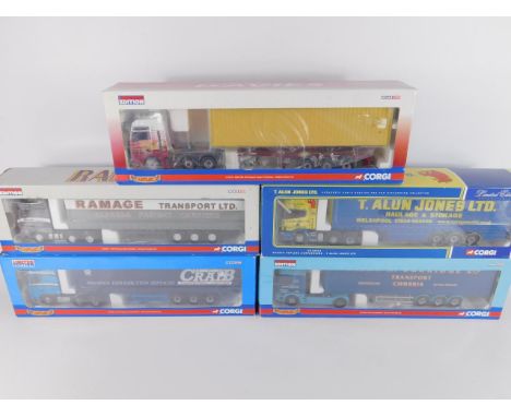 Corgi die cast models of heavy haulage lorries, scale 1:50, limited edition, boxed, comprising DAF Cf Curtainside - Tyson H B