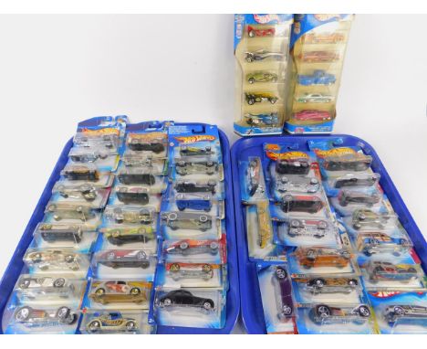 Mattel die cast Hot Wheels dragster cars, packaged or boxed, (53).