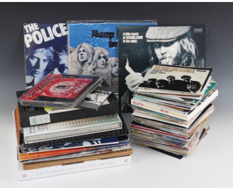 A collection of LP records, to include Queen - Queen (eponymous first LP, EMI EMC 3006, first pressing), Deep Purple - In Roc