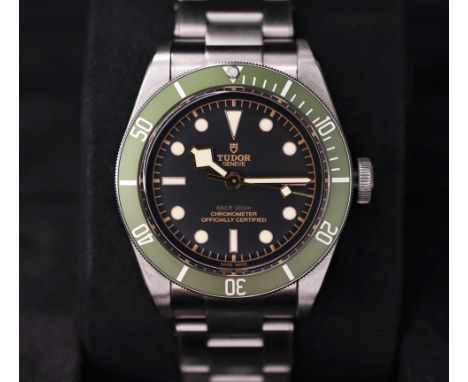 A Gentleman's stainless steel Tudor Black Bay 'Harrods' automatic chronometer wristwatch, circa 2018, ref. 79230G, serial. I8