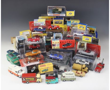 A collection of die-cast model vehicles, to include a boxed Corgi #55 Fordson "Power Major" Tractor, a boxed Corgi #332 Lanci