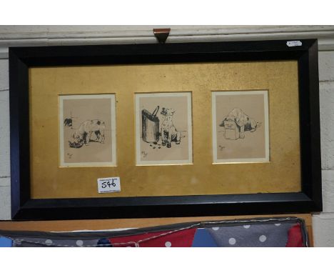 Cecil Aldin, set of Humorous Terrier Prints 