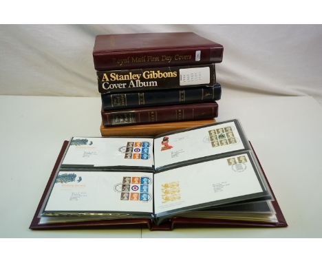Five albums of first day covers. 