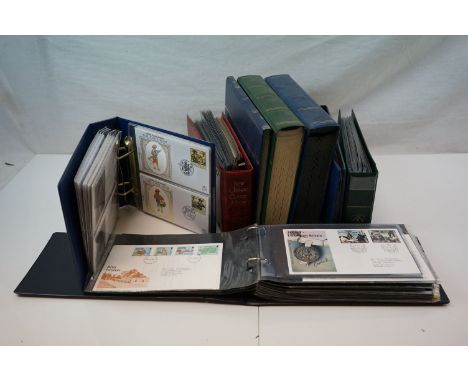 A quantity of albums containing stamps mainly British together with first day covers. 