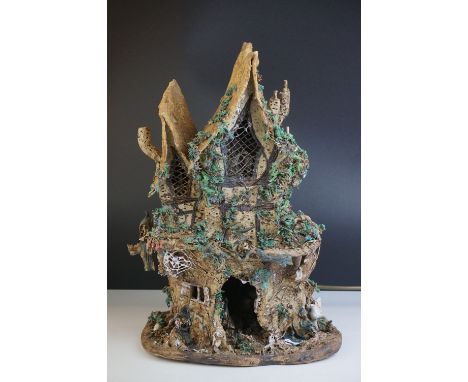 Helen Coles Pottery ' Country Dwellings ' Collection Witches Cottage Table Lamp 