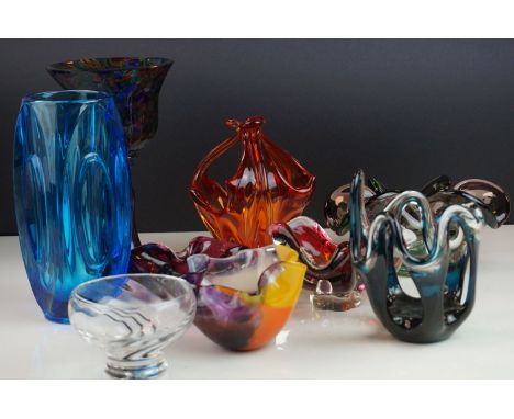 Collection of Glassware including Caithness and Studio together with Four Studio Glass Bowls 