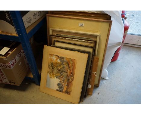 Quantity of prints and paintings to include portraits, landscapes, rural winter scene, etc. 