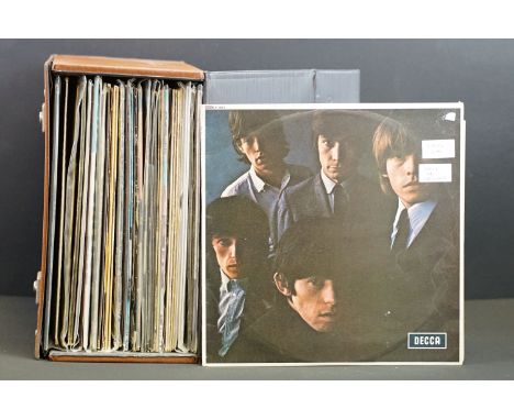 Vinyl - 33 Rolling Stones LPs and 2 12" singles spanning their career to featuring private pressings and foreign pressings.  