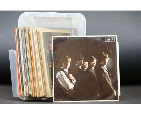 Vinyl - 38 Rock &amp; Pop LPs to include Rolling Stones x 3 (inc self titled, No.2 with Blind Man text, and Out Of Our Heads)