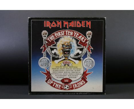 Vinyl - Iron Maiden The First Ten Years Up The Irons box set on EMI (IRN 1-10).  Box has some signs of storage wear to seams,