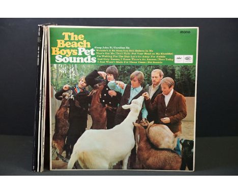 Vinyl - 5 original 1960’s Beat / Mod albums to include: The Beach Boys - Pet Sounds (1966 Mono pressing on Capitol T 2458) EX